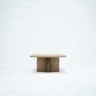 Profile picture of the Corbusier coffee table in natural stained finish.