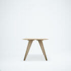 Profile photograph of Saarinen dining table in natural stained finish.