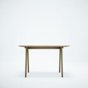 Front photo of Wegner desk in natural stain finish