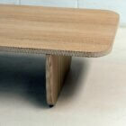 Detail photo of Judd coffee table in natural stained finish.