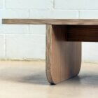 Detail photo of Judd coffee table in natural stained finish.