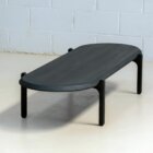 Detail photo of the Ozenfant coffee table in black stained finish.